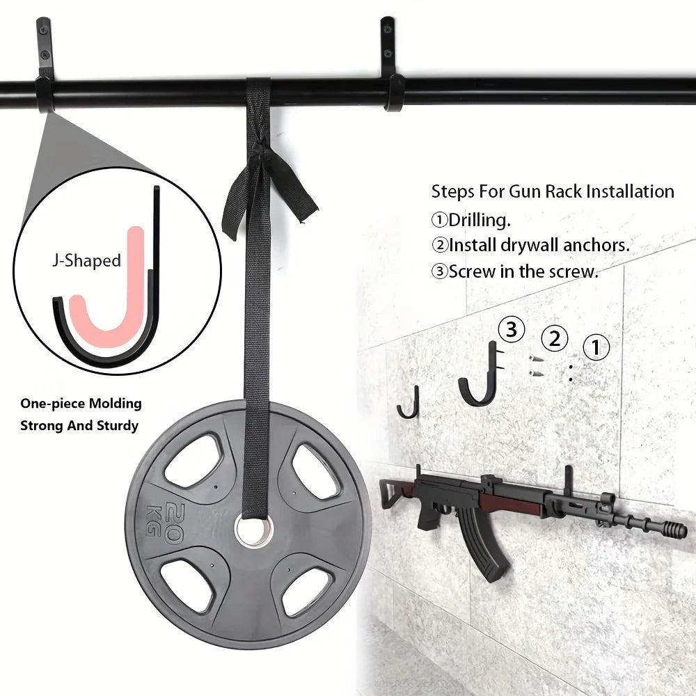 Padded Steel Wall Hangers, Pair