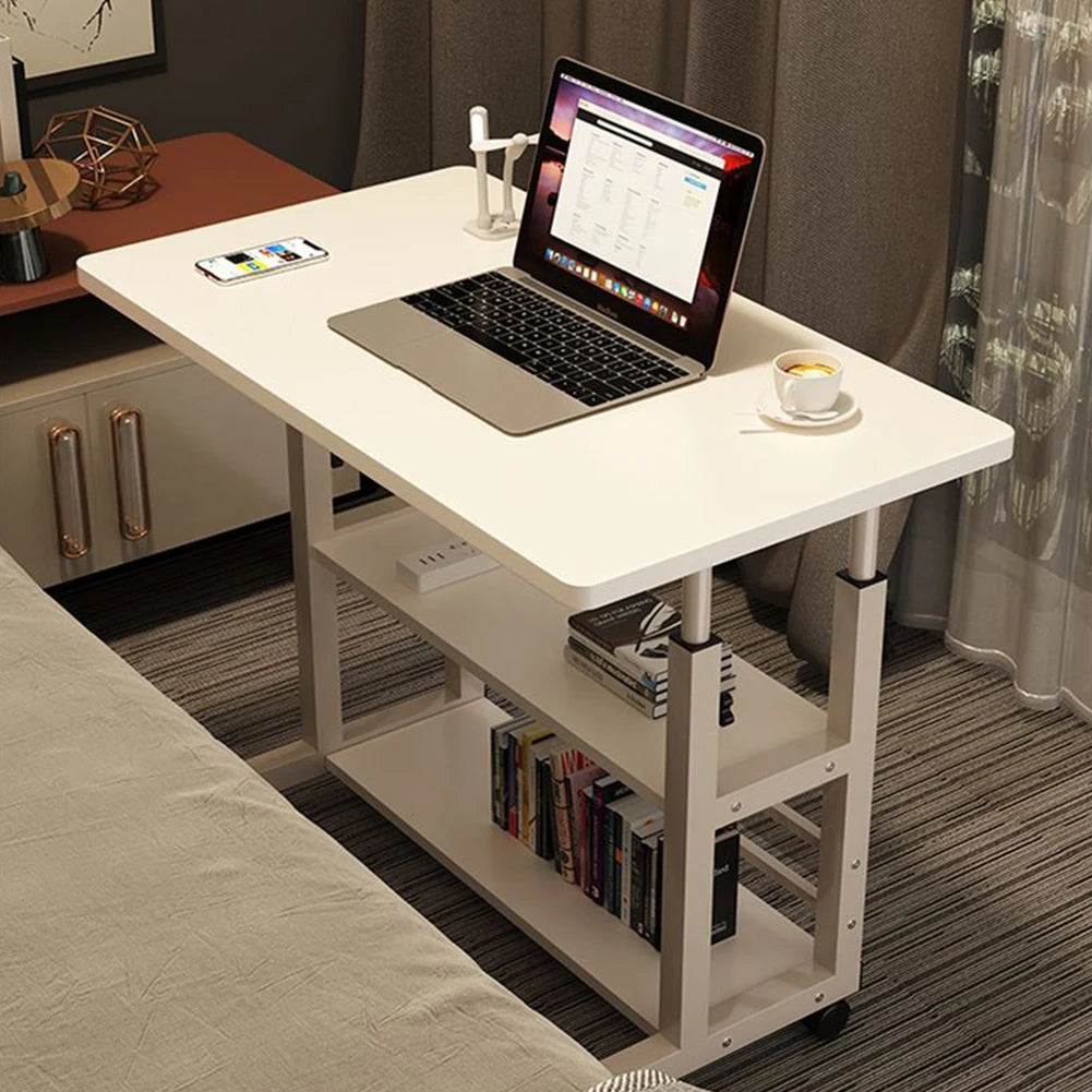 Height Adjustable Wooden Bedside Desk for Home Office