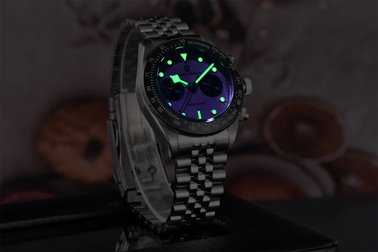 Pagani Design BB Panda kronograf ur i rustfrit stål 100M
