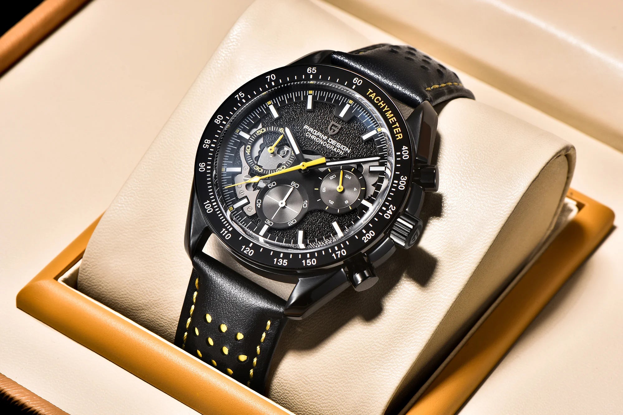 Orologio Cronografo Pagani Design Moon Dark AR Zaffiro 100M