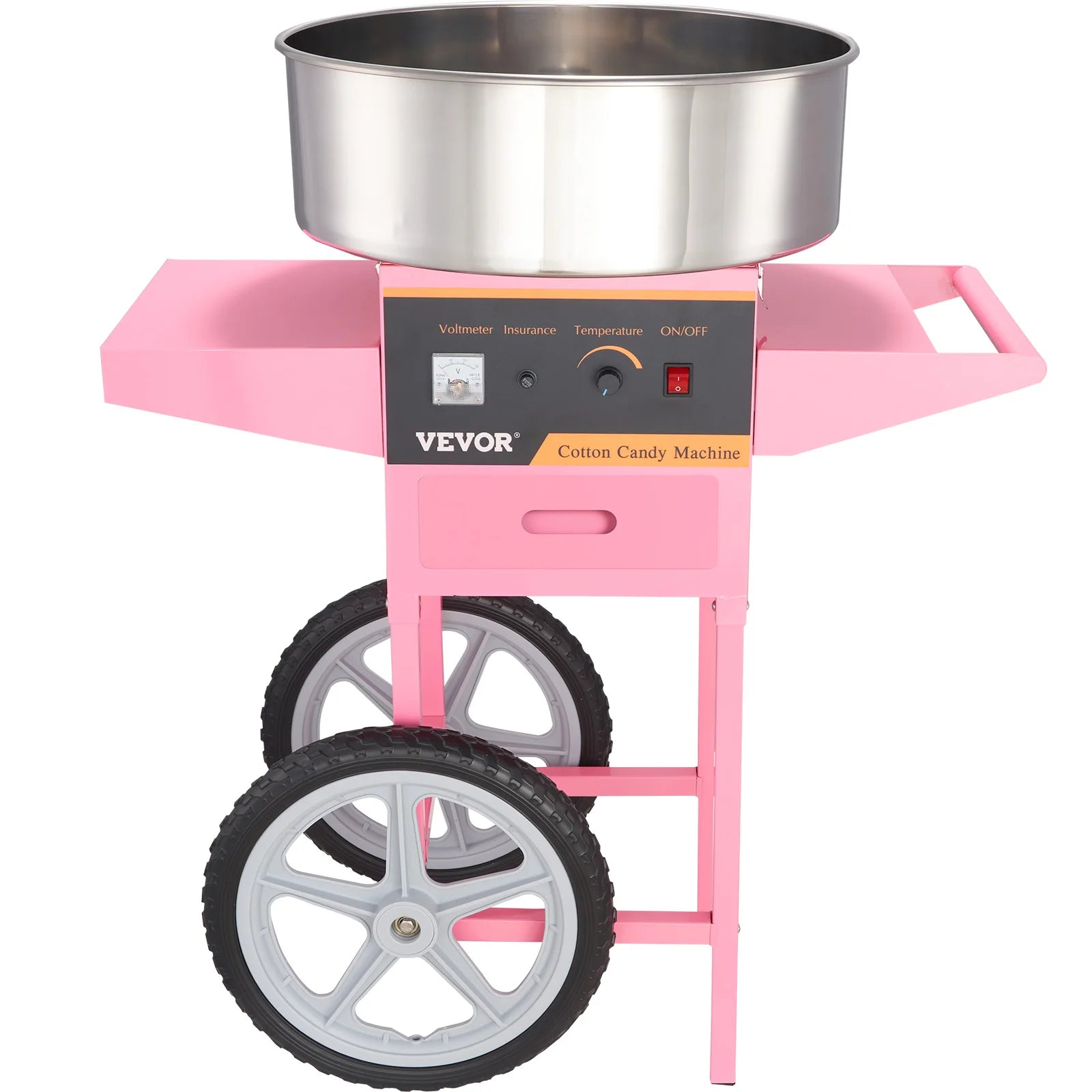 Commercial Cotton Candy Machine with Cart 1050W High Output Maker