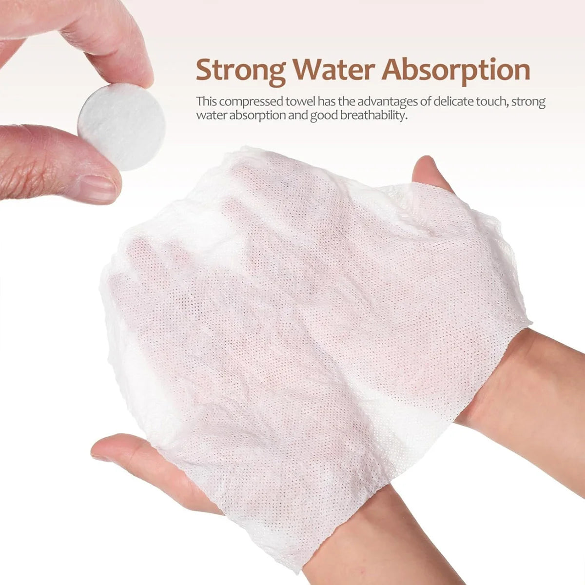 Compressed Cotton Face Towels for Travel, Camping and Daily Use