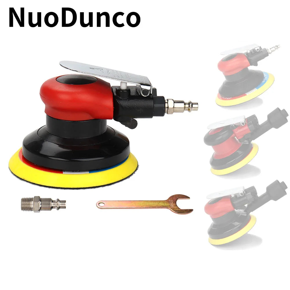 NuoDunco lijadora excéntrica neumática de 5-6 pulgadas, pulidora de aire, 125 mm/150 mm, máquina de desbaste de vacío excéntrico, herramientas neumáticas
