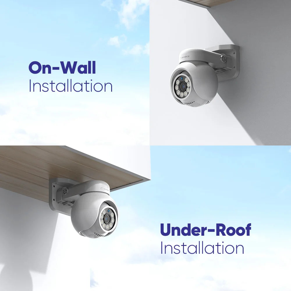 SANNCE 4K PoE Security Camera with Audio, Night Vision, IP66