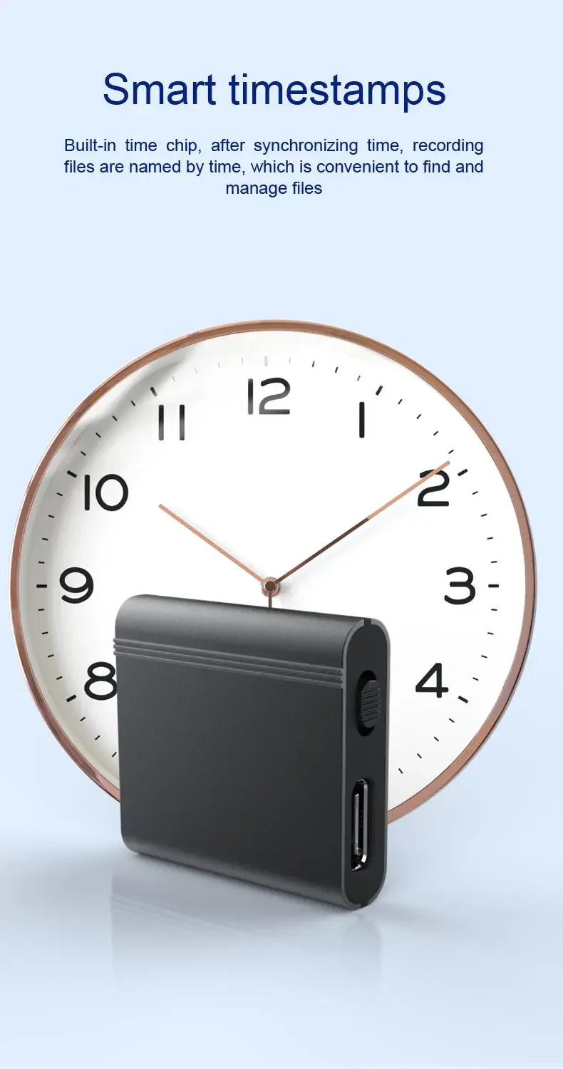 Mini Voice Activated Recorder with OTG Phone Connection & Magnet