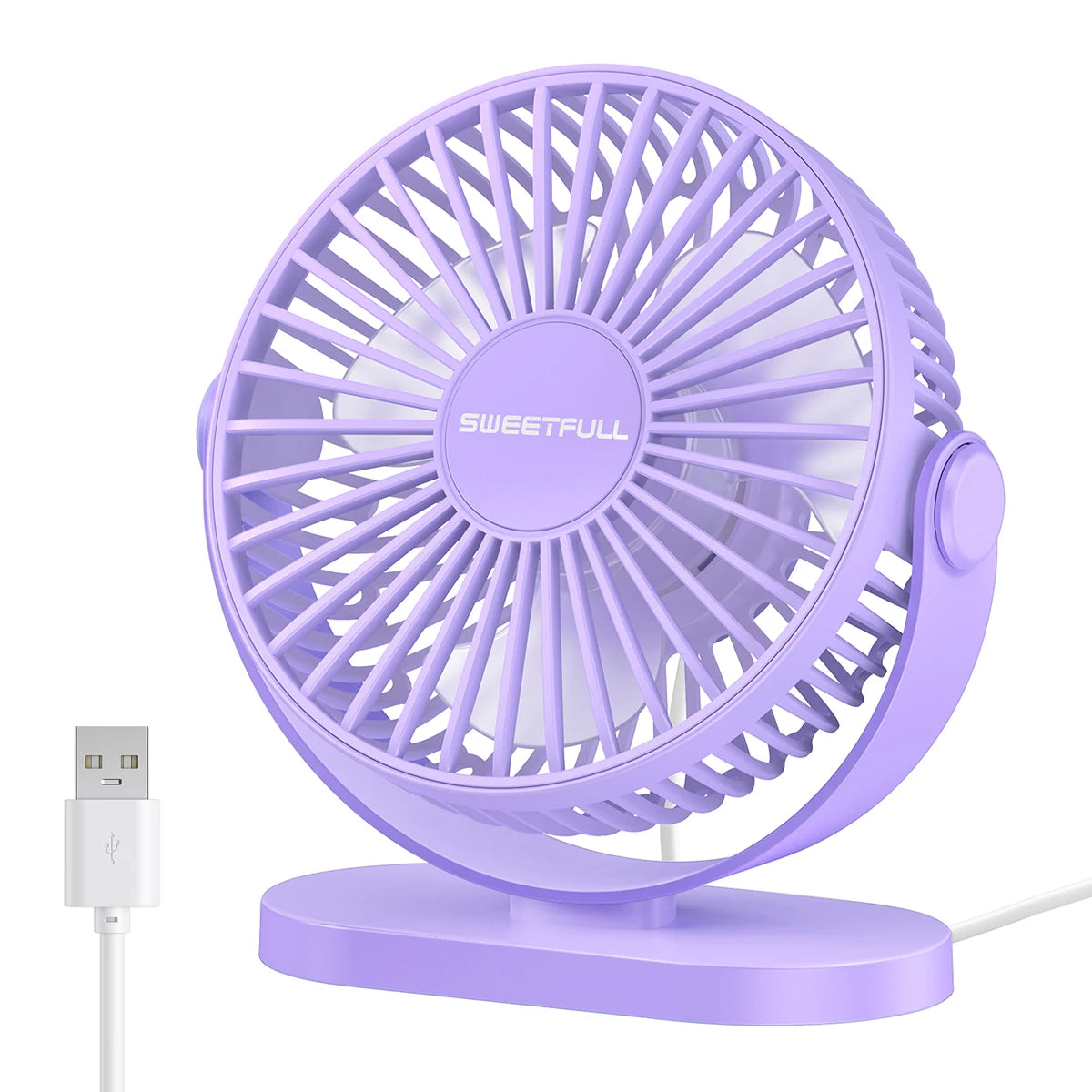 USB Desktop Wall Mounted Mini Fan, 3-Speed Quiet Cooling Fan