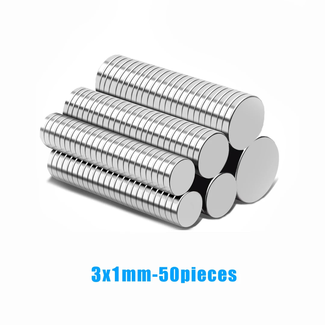 Ímanes pequenos e redondos para trabalhos manuais, embalagem de 50 unidades