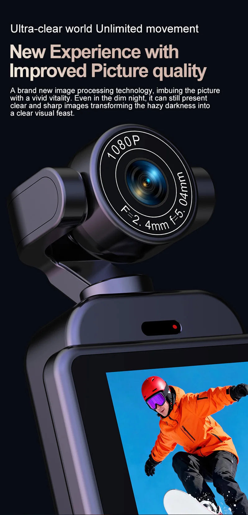 360° Handheld Chest Mount Action Camera 1080P WiFi