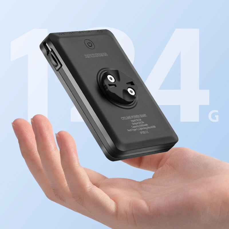 Cykellygte 5000mAh med digitalt display og IPX6 vandtæt