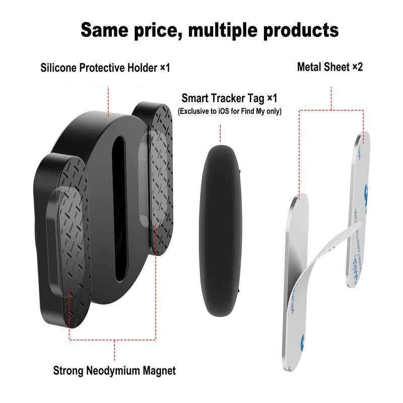 1/ 4Pack Μετρητής GPS Ισχυρός Μαγνητικός Παρακολούθησης Αυτοκινήτου Συσκευή Τοποθεσίας Αποφυγής Απώλειας Λειτουργία Εντοπισμού αυτοκινήτου με την εφαρμογή Apple Find My