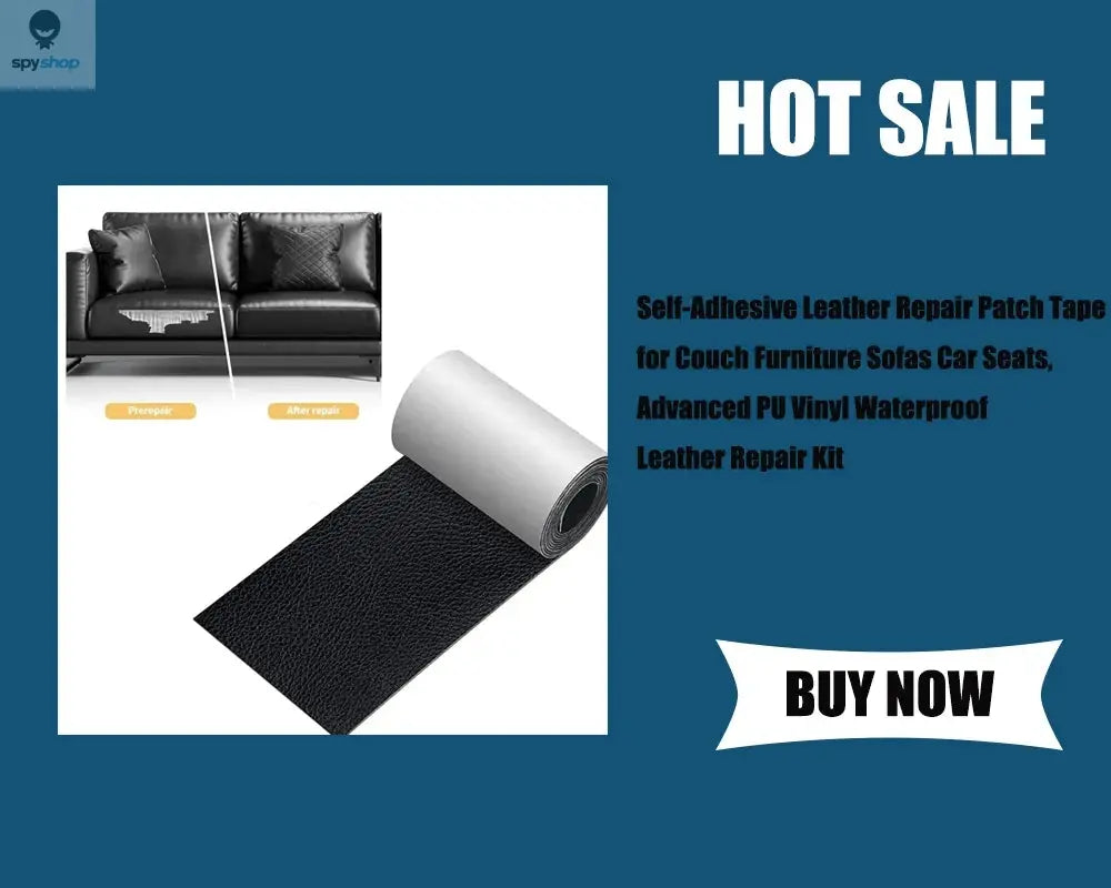 Self Adhesive Leather Repair Tape for Sofa Car Seats Handbags Jackets Furniture Shoes First Aid Patch Leather Patch DIY Black Spy-shop.com