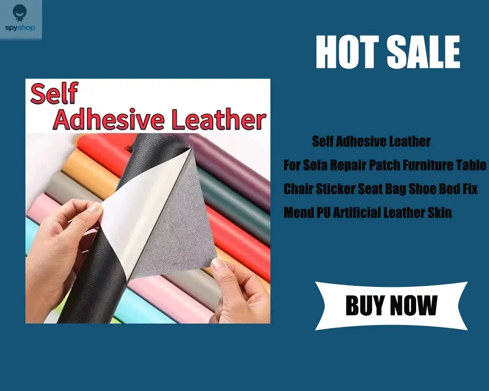 Self Adhesive Leather Repair Tape for Sofa Car Seats Handbags Jackets Furniture Shoes First Aid Patch Leather Patch DIY Black Spy-shop.com
