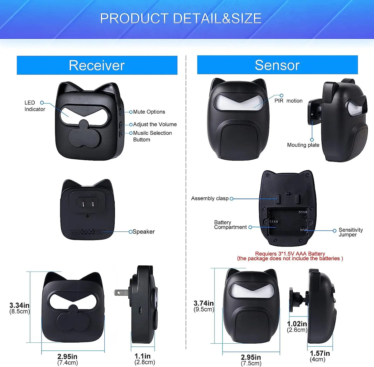 Wireless PIR Driveway Alarm - Sensor Kit Options