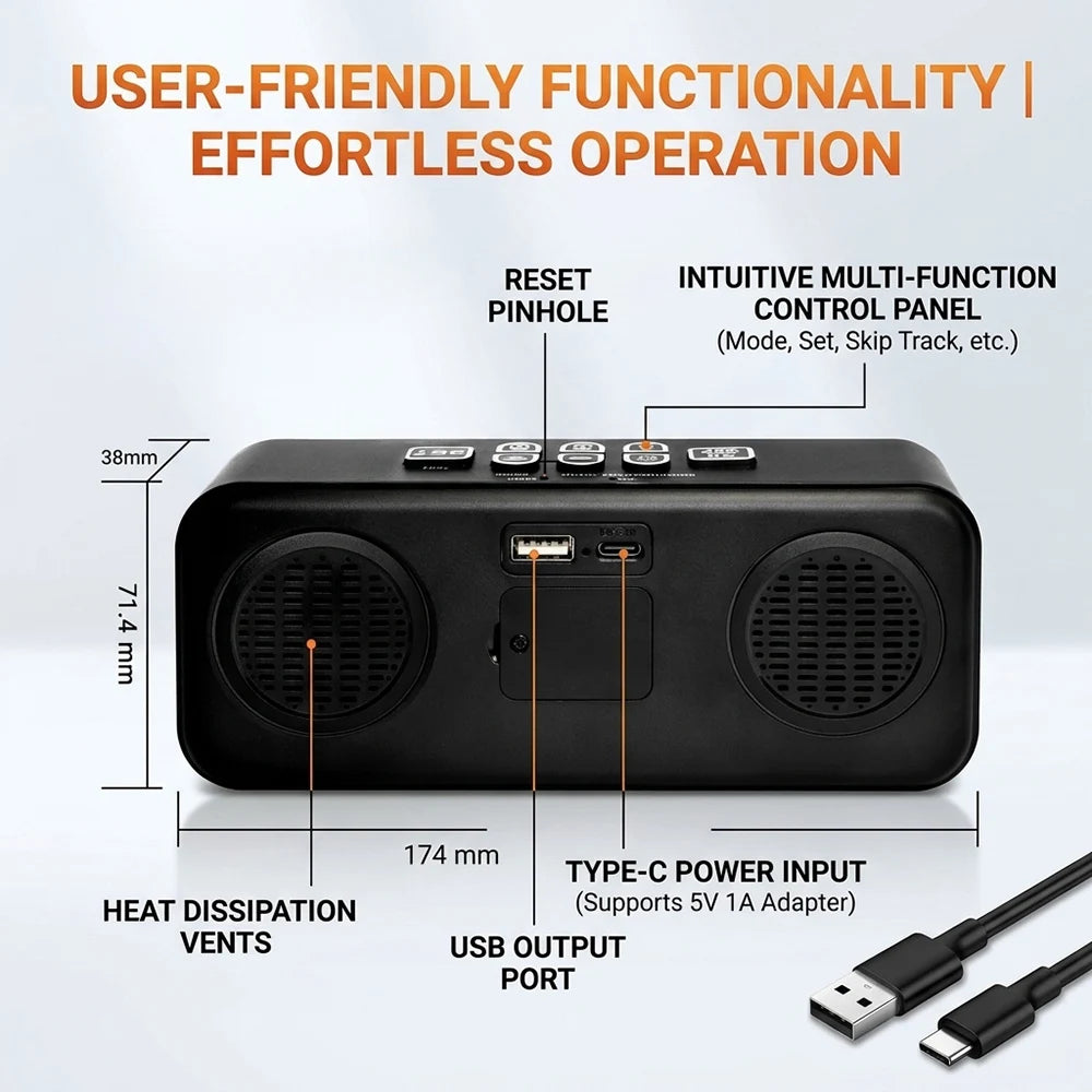 Digital Dual Alarm Clock with Temperature and Humidity