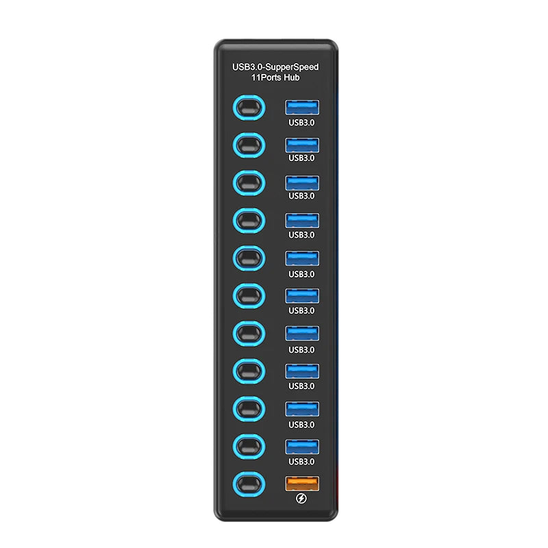 USB Hub with Long-Cable Options - Four to Eleven Ports
