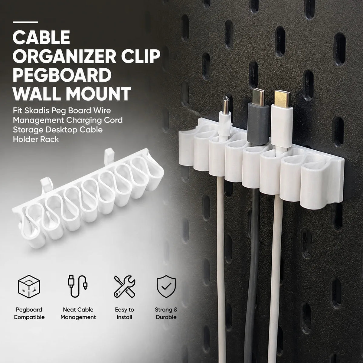 Kabelholder for SKÅDIS-pegboard