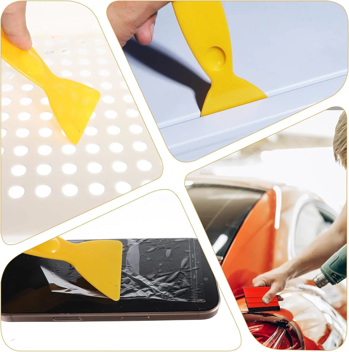 Car Film Wrapping Tool Kit Window Tinting Tools Vinyl Wrap Felt Squeegee Wrap Stick Vinyl Cutter Utility Knife Plastic Scraper