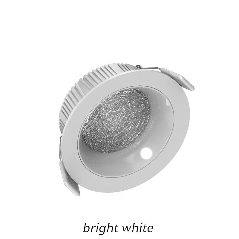 Indbygget LED-downlight med valgmuligheder for finish og dæmpning