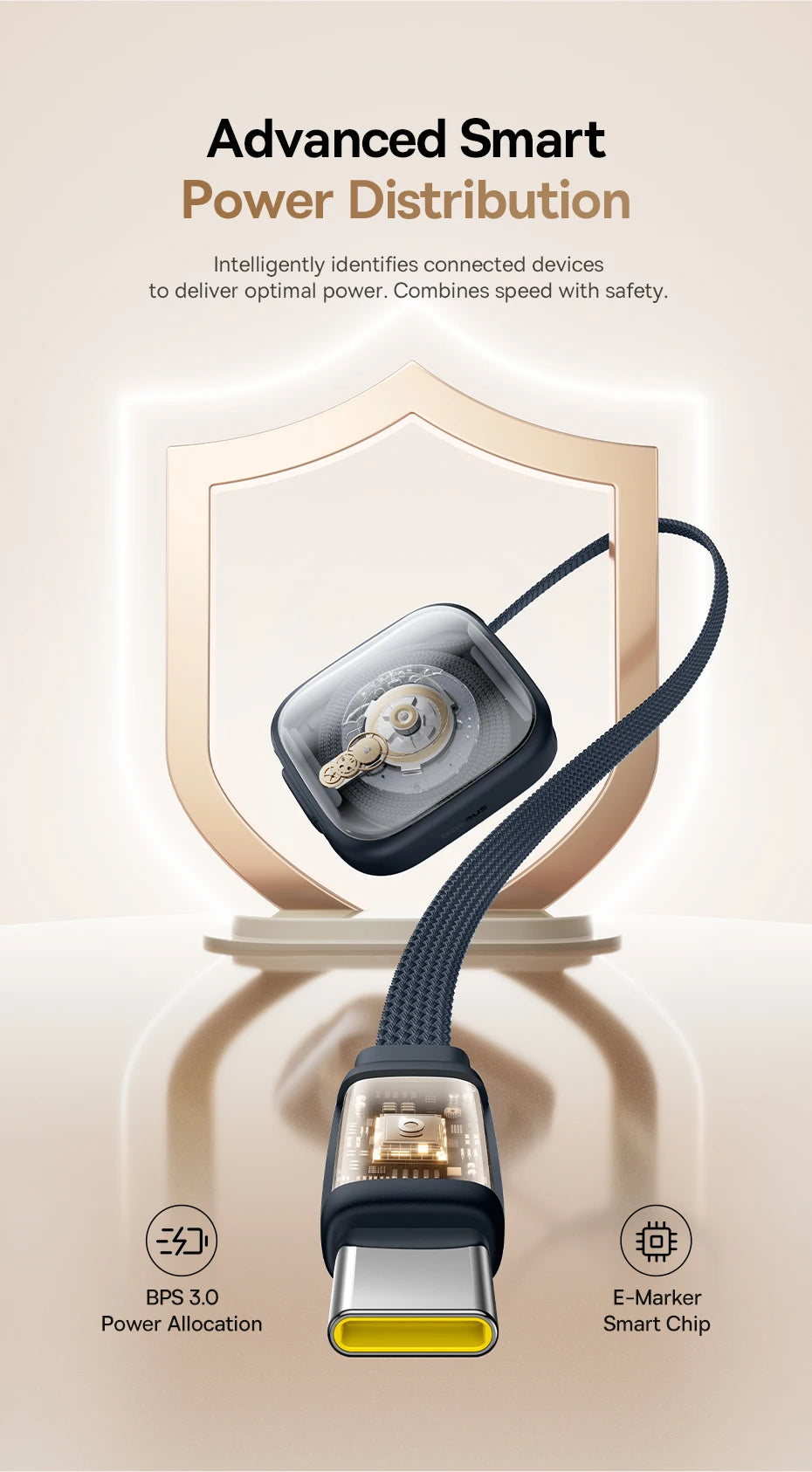 100W Retractable USB-C Fast Charging Cable with Magnetic Design
