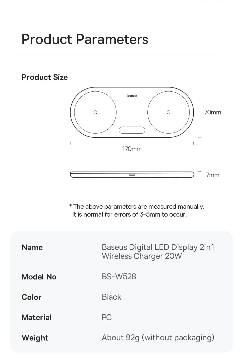 Duálny bezdrôtový nabíjač s LED displejom pre iPhone, Samsung a AirPods