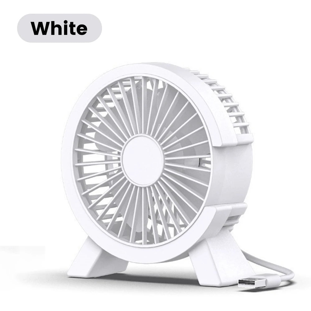 Mini USB Rechargeable Table Fan for Desk, Dorm, and Office