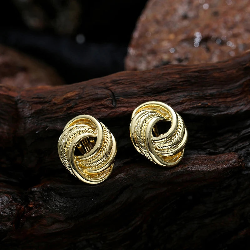 Brushed-Finish Clip-On Earrings – Design Options