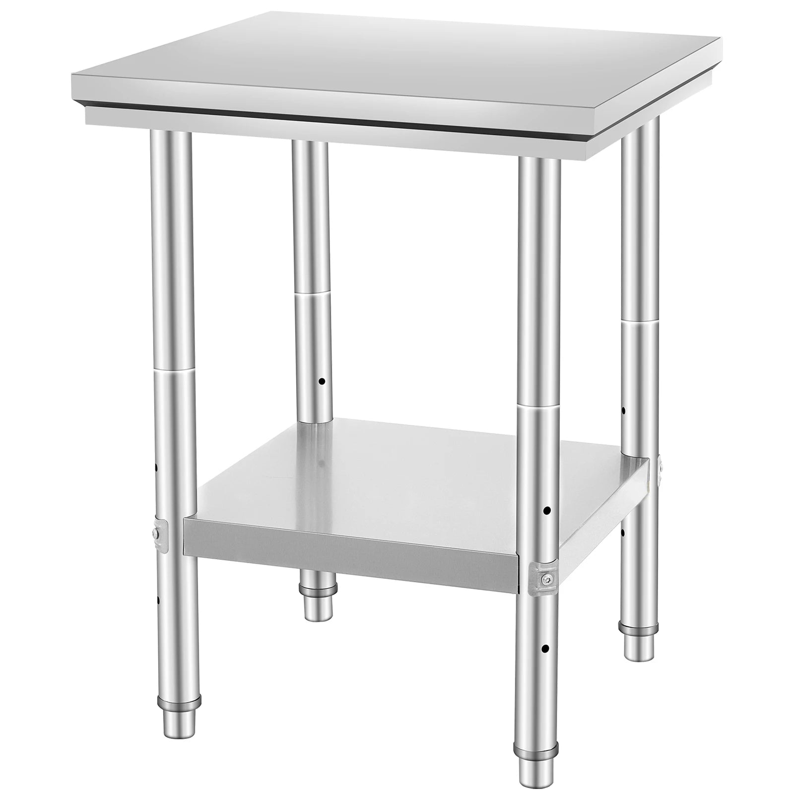 Stainless Steel Work Table with Adjustable Shelf Heavy Duty Prep Station