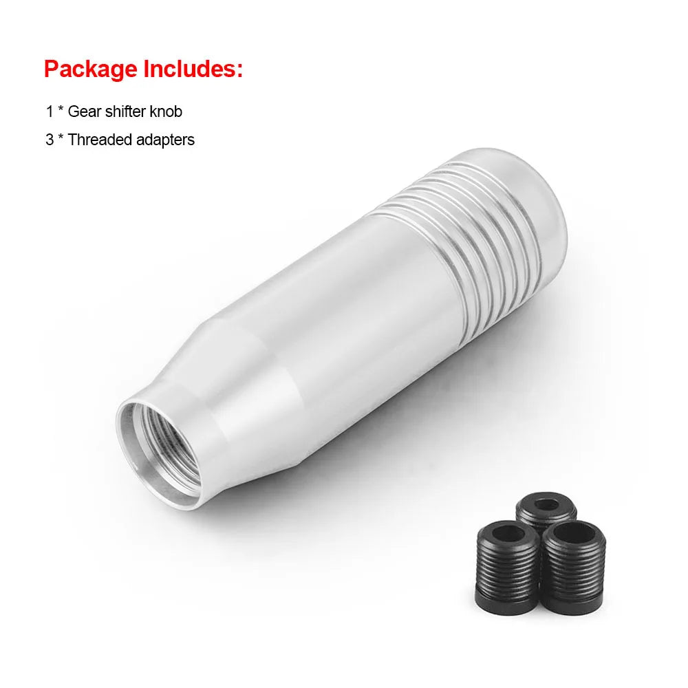 8.5cm Stylish Gear Shift Knob Stick Manual Transmission Universal Car Aluminum Extended JDM Gear Shifter Gear Head Knob NO LOGO