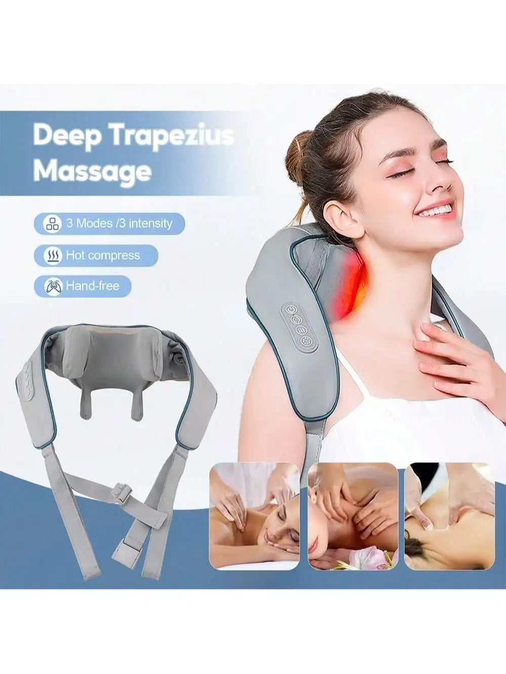 Manual Wooden Massage Roller Hand Push Handheld Body Massage Tool Full-Body Household Trigger Point Massager Face Shoulder Neck