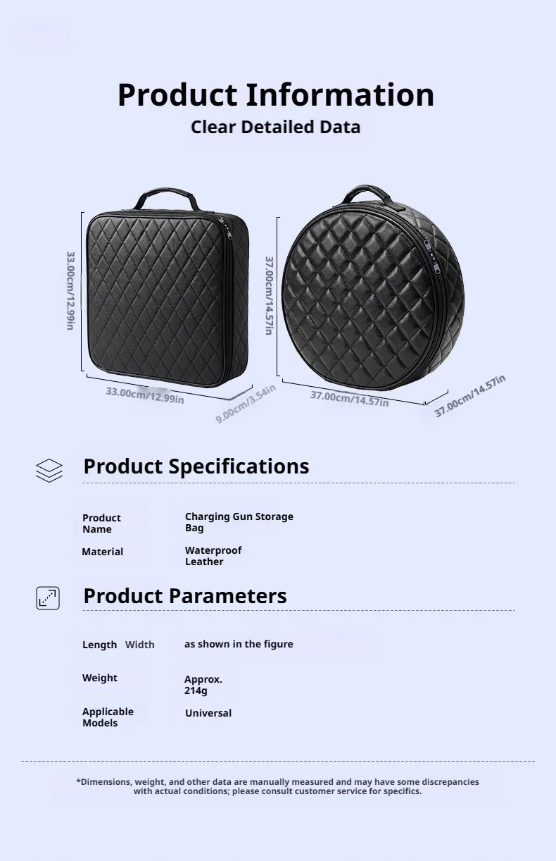 SEAMETAL Car Trunk Organizer Portable Storage Bag Waterproof Shockproof EV Charger Cable Storage Case Trunk Carry Case