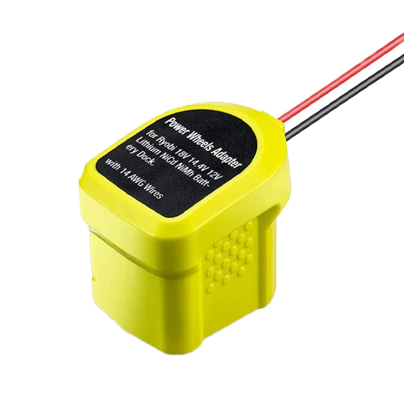 Ryobi 18V batteridrevet hjuladapter med 14 AWG-ledninger