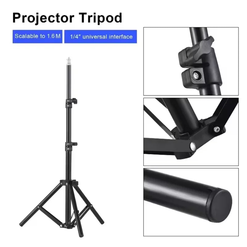 Xiaohui Soporte universal portátil de 50 cm-160 cm para HY300 proyector mini, soporte de trípode, carga máxima 1.5 kg