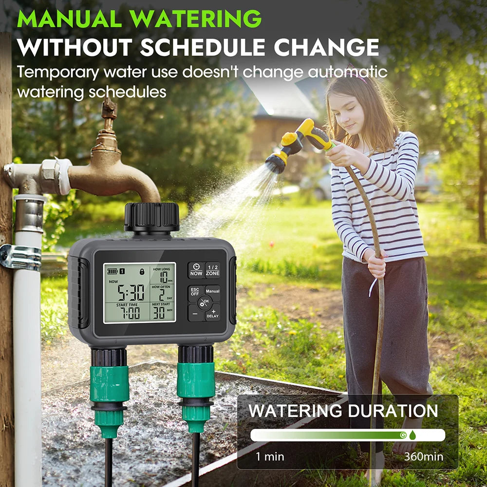 Garden Irrigation Timer - Outlet Options