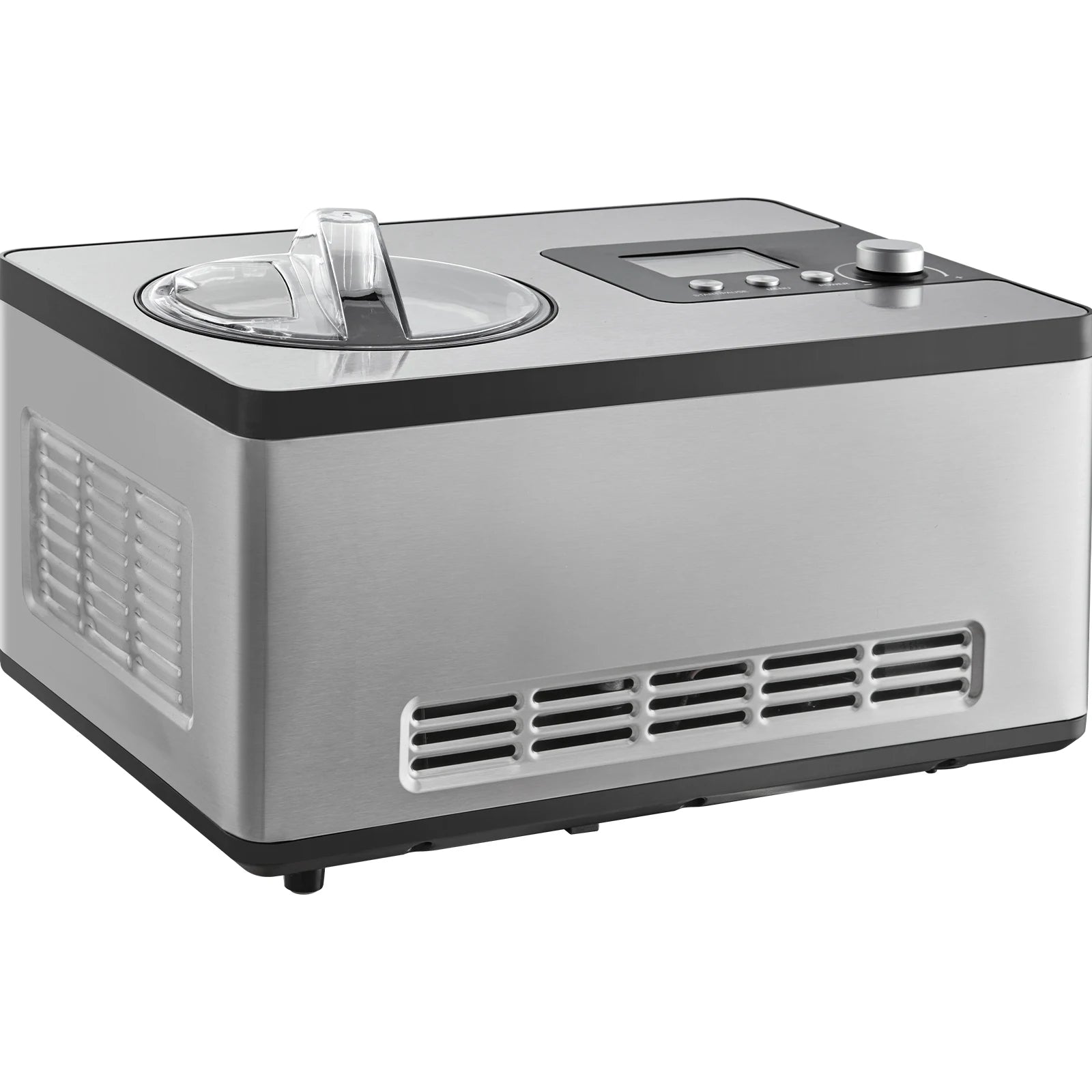 2QT Automatic Ice Cream Maker with Compressor, No Pre-Freezing