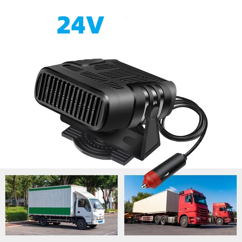 Prenosný ventilátorový ohrievač a odhmlievač do auta, 12 V/24 V