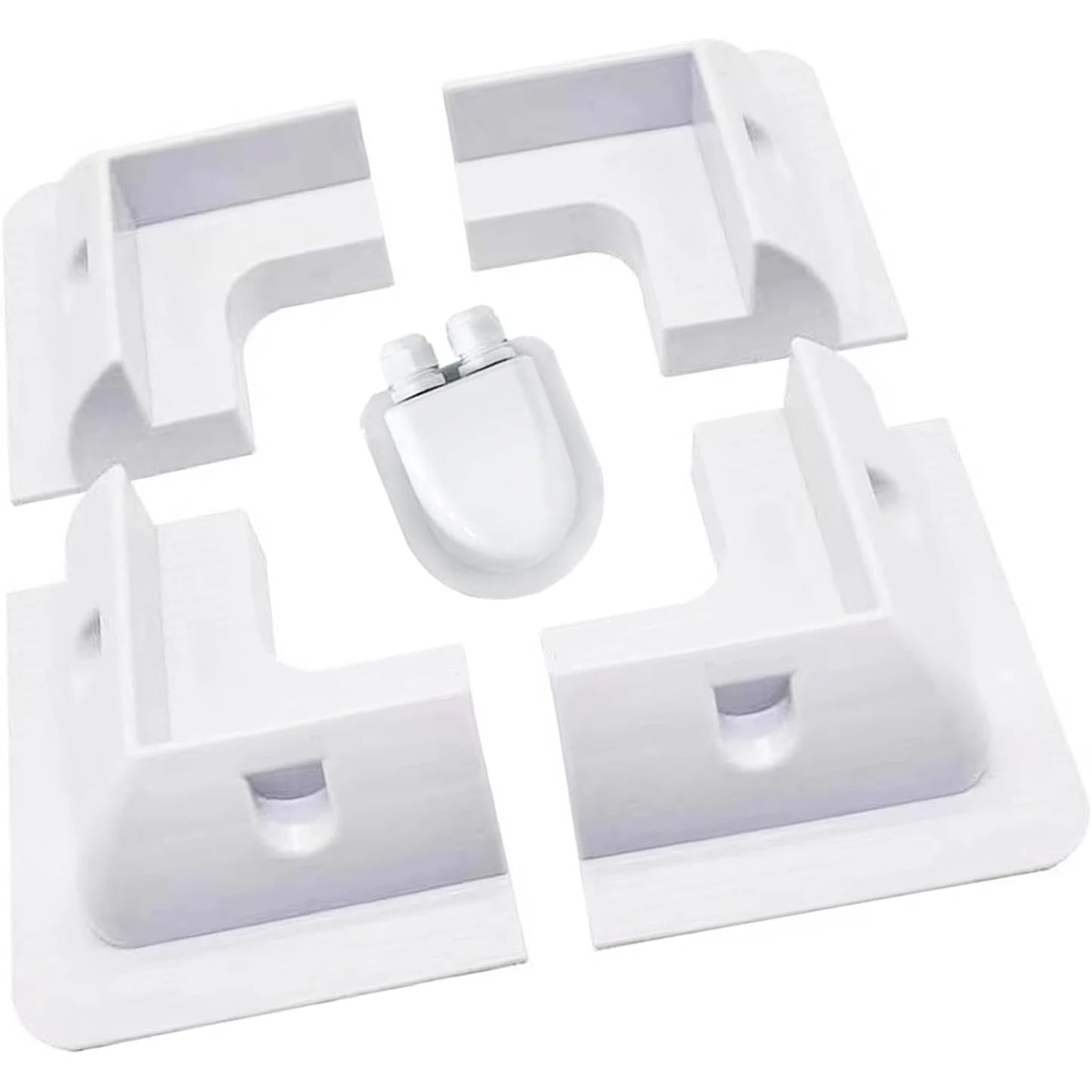 Solar panel ABS plastic mounting bracket with 5 non drilling corner kits, RV marine flat top camper and caravan installation