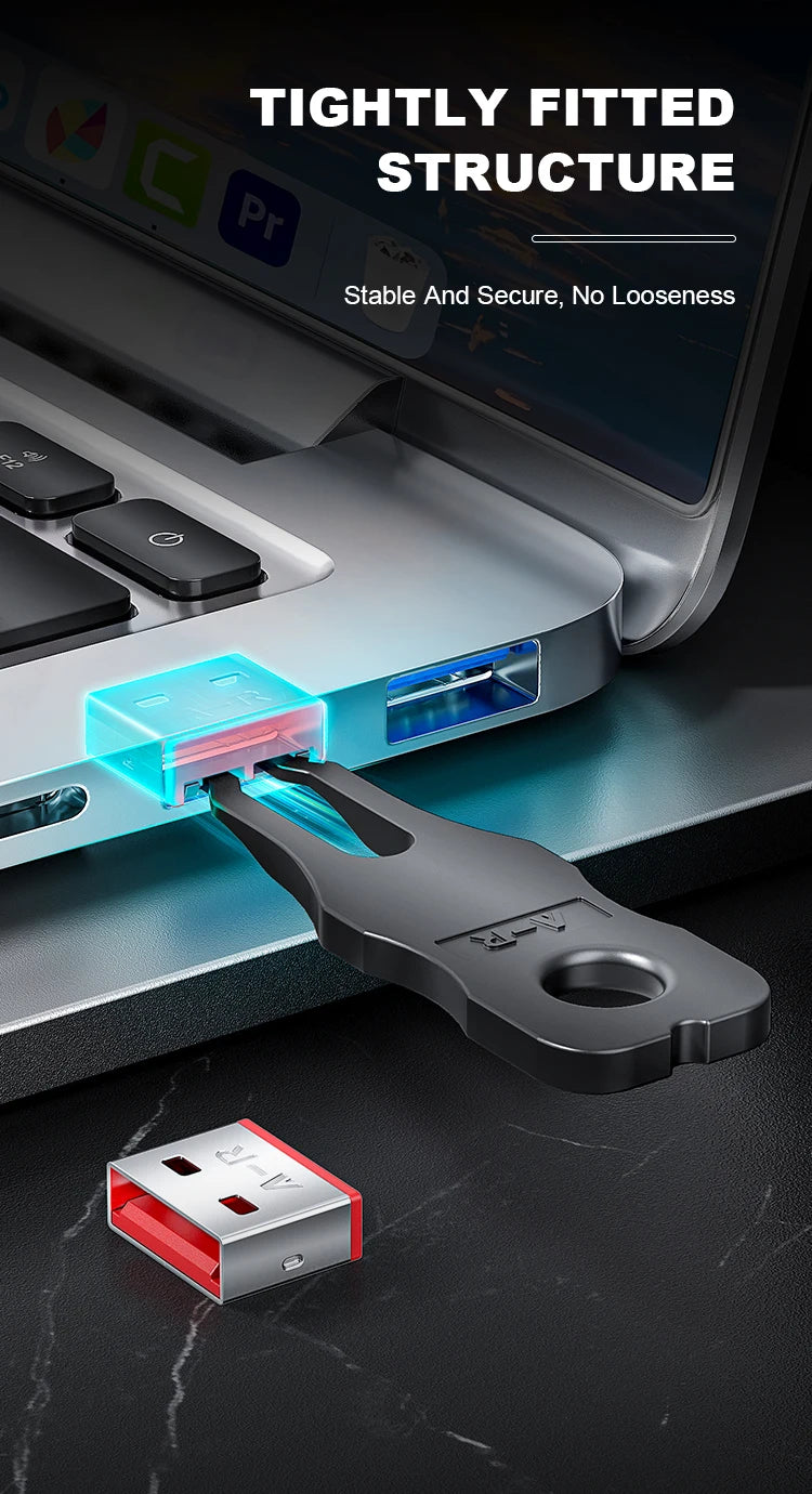Zece blocări USB-A cu cheie de eliminare