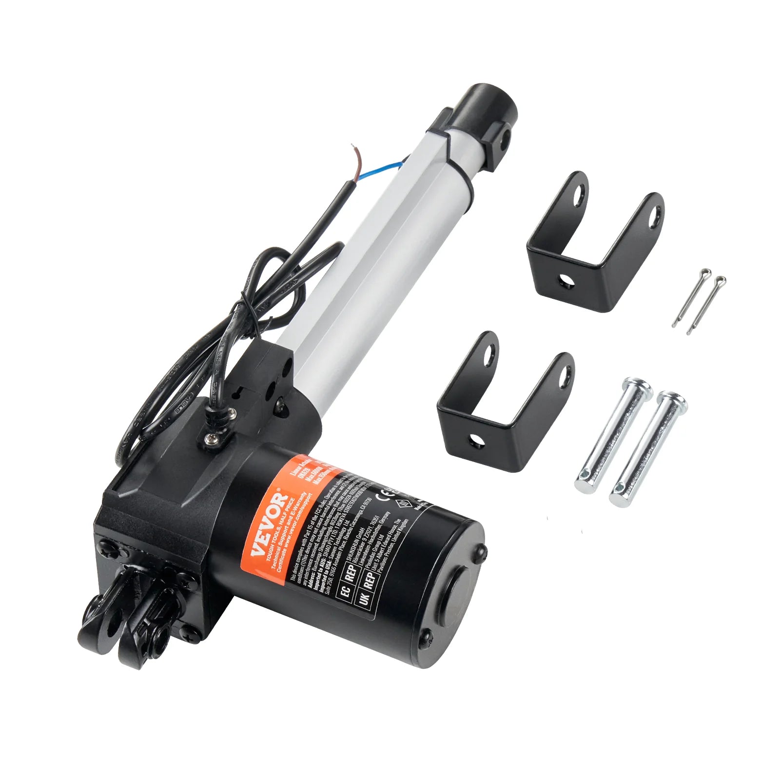 Actuateur linéaire SucceBuy 12V 6/8/10/12/14/16 pouces 6000N 5 mm/s Moteur/Contrôleur linéaire électrique avec support de montage pour usage domestique