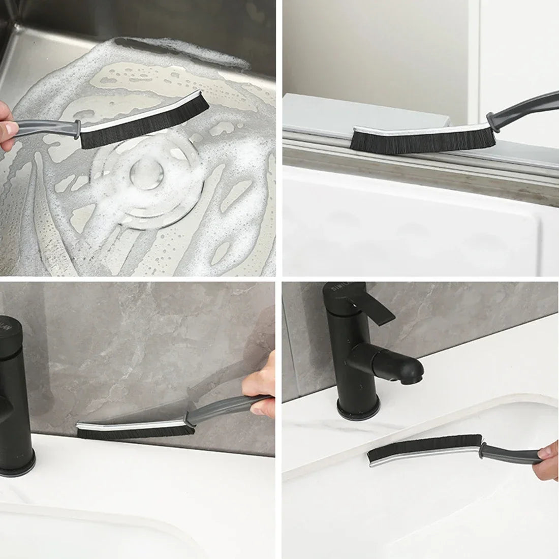 5PCS Crevice Cleaning Brush for Tile Grout and Tight Gaps
