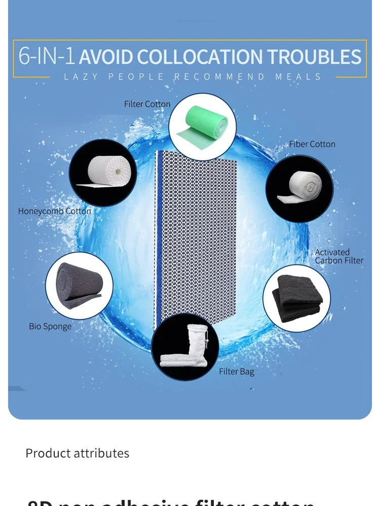 8-Layer Aquarium Filter Pad, 50 × 11 × 2 cm