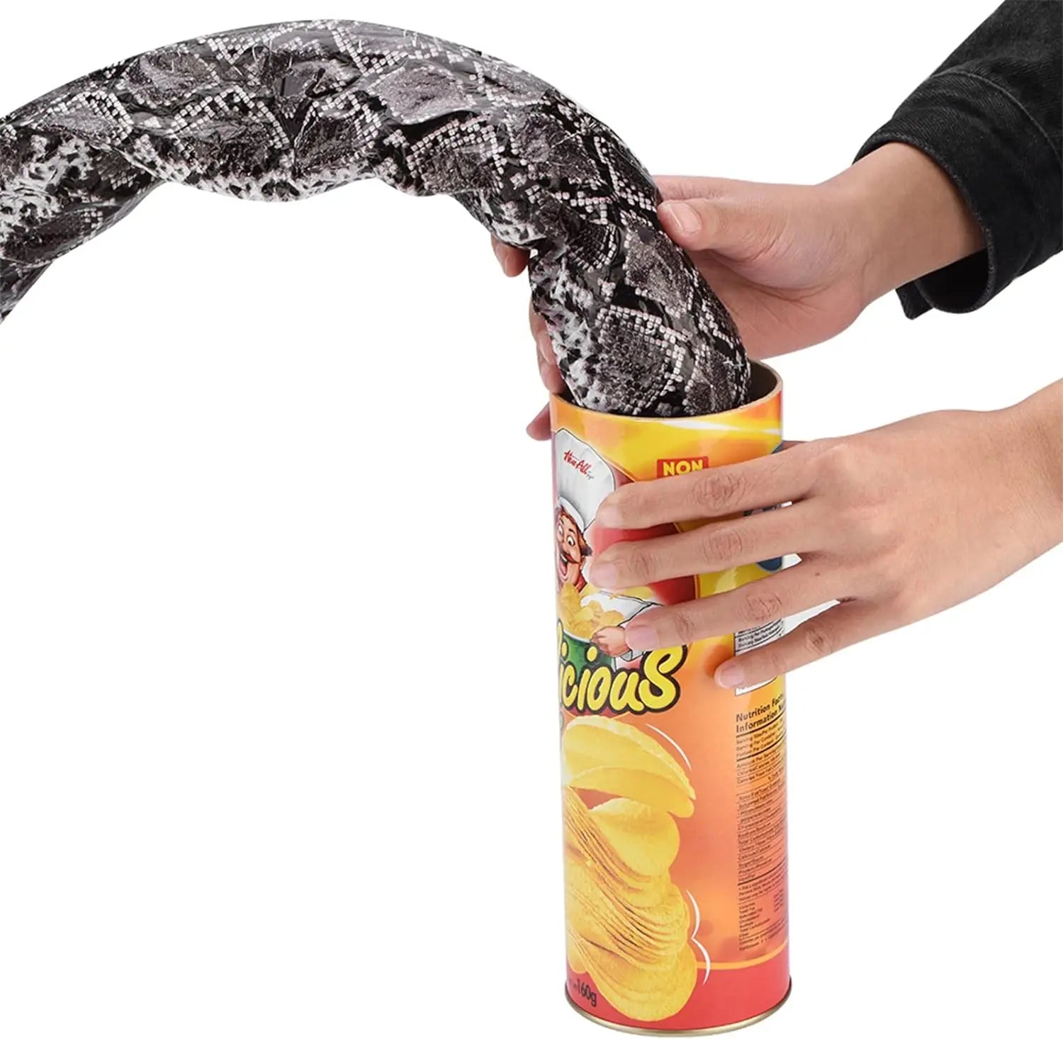 Prank Snake Toy in Potato Chip Can 🐍