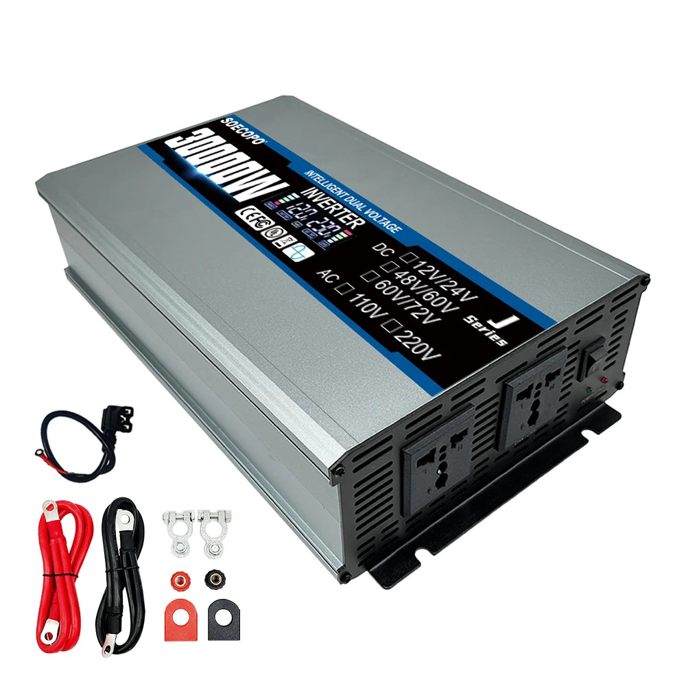 30000W Peak Solar Power Inverter 12V–72V to 110V/220V AC