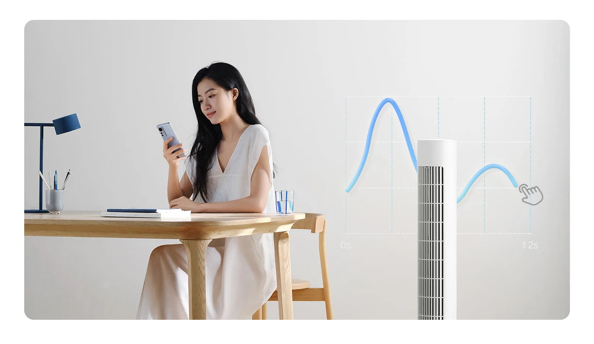 MIJIA Smart Tower Fan 2 with 150° Oscillation & App Control