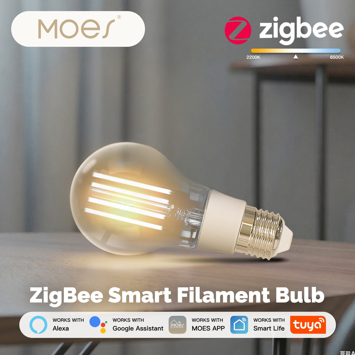 Ampoule filament intelligente Zigbee E27