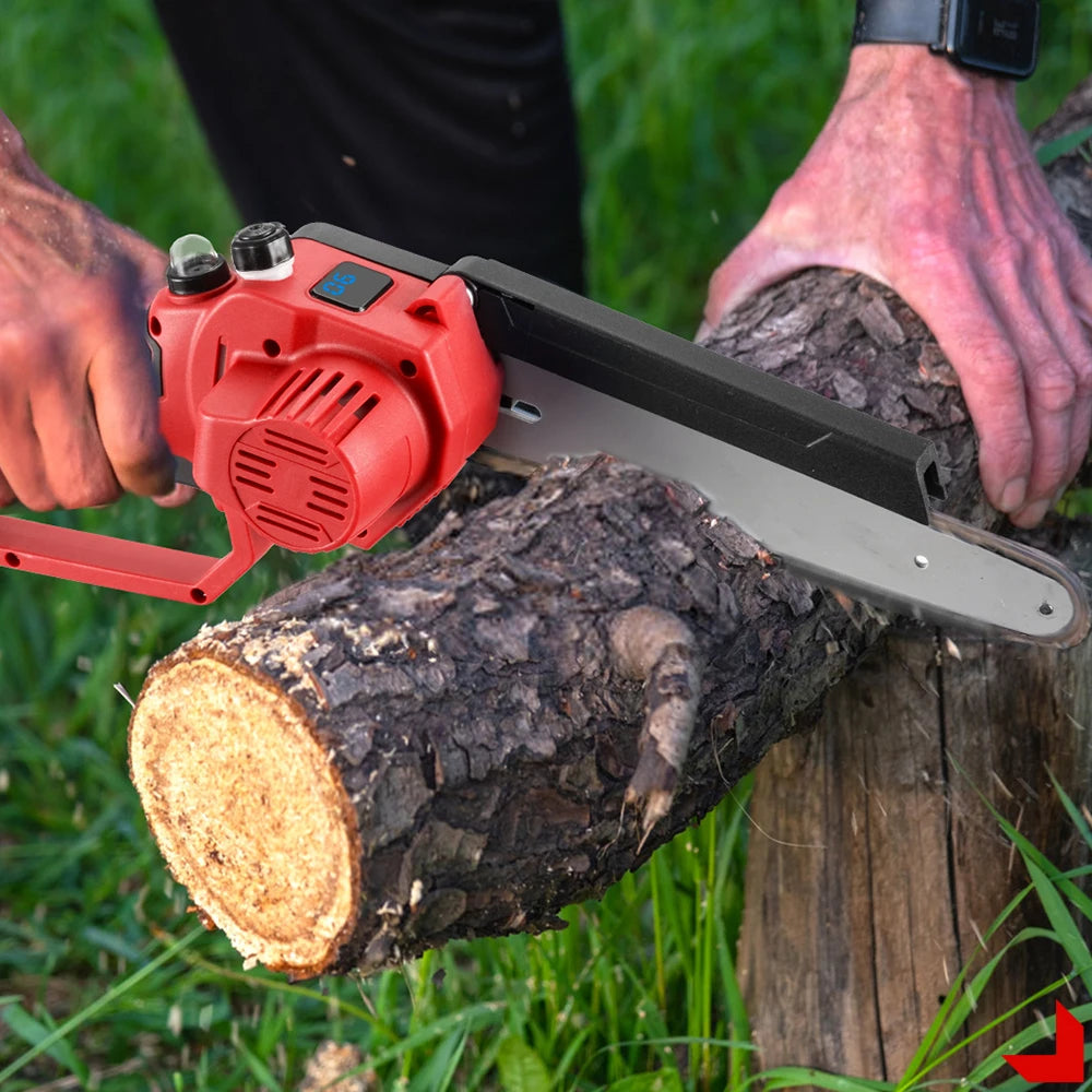 ONEVAN 8 Inch Brushless Electric Chainsaw Cordless Portable Electric Saw Woodworking Power Tool For Makita 18V Battery Pin