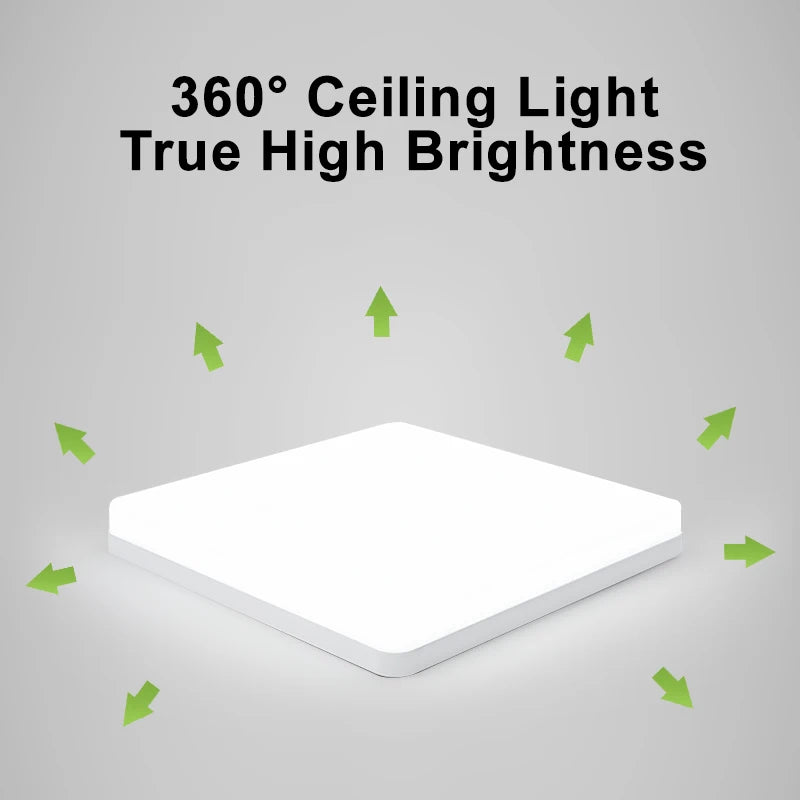 Fyrkantig LED-taklampa, 16 W eller 34 W