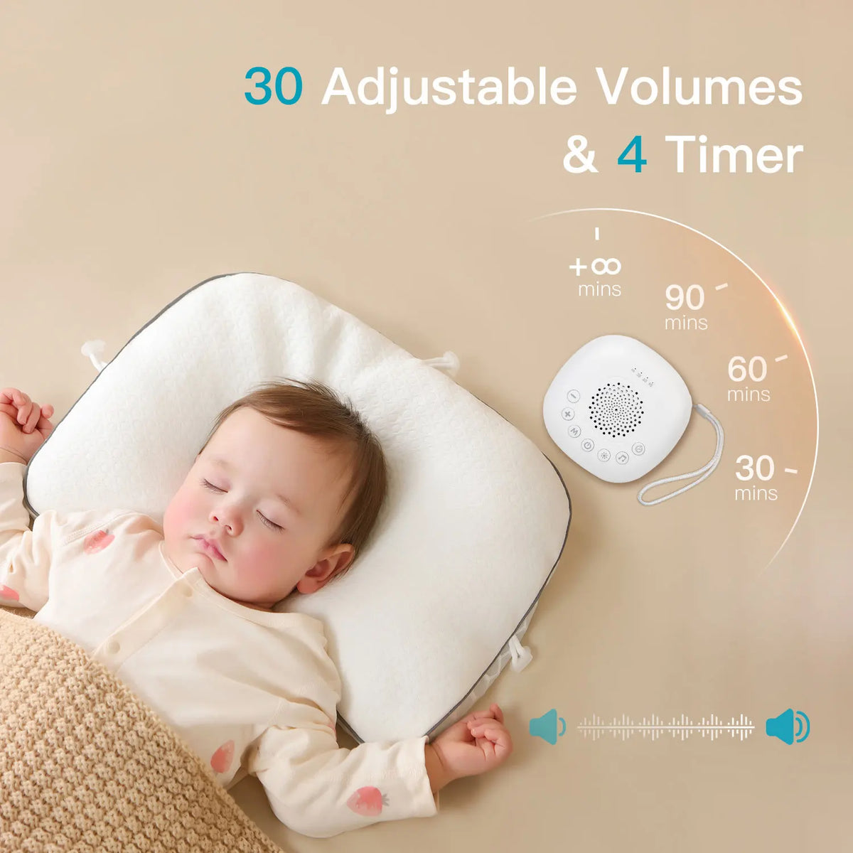 Rechargeable Sleep Sound Machine with Night Light