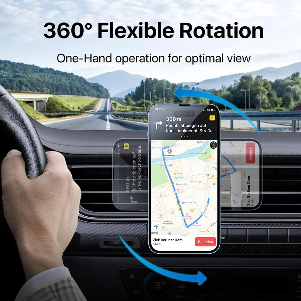Magnetic Car Vent Wireless Charger for iPhone 12–17