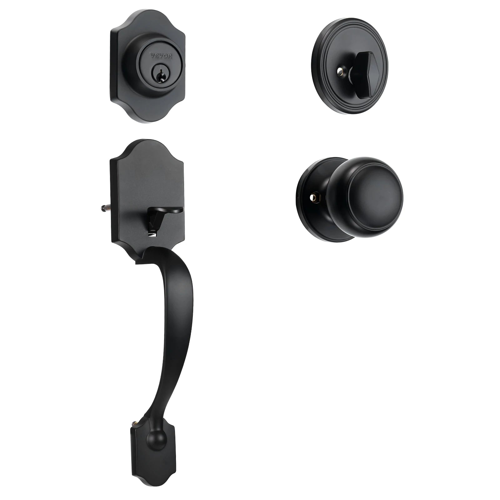 Front Door Handle Lock Set with Deadbolt and Interior Knob