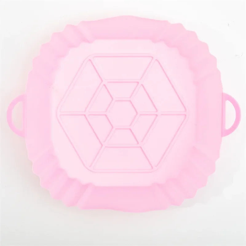 Silicone Air Fryer Basket Liner, Round Square Reusable Pan Liner
